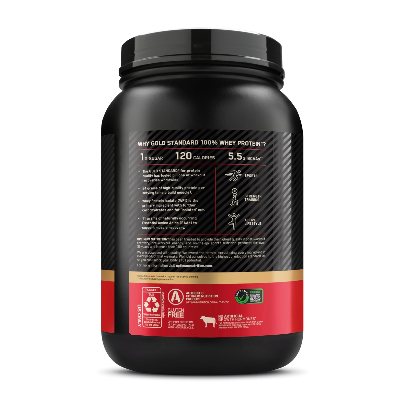 Optimum Nutrition Gold Standard 100% Whey Protein Powder, Double Rich Chocolate