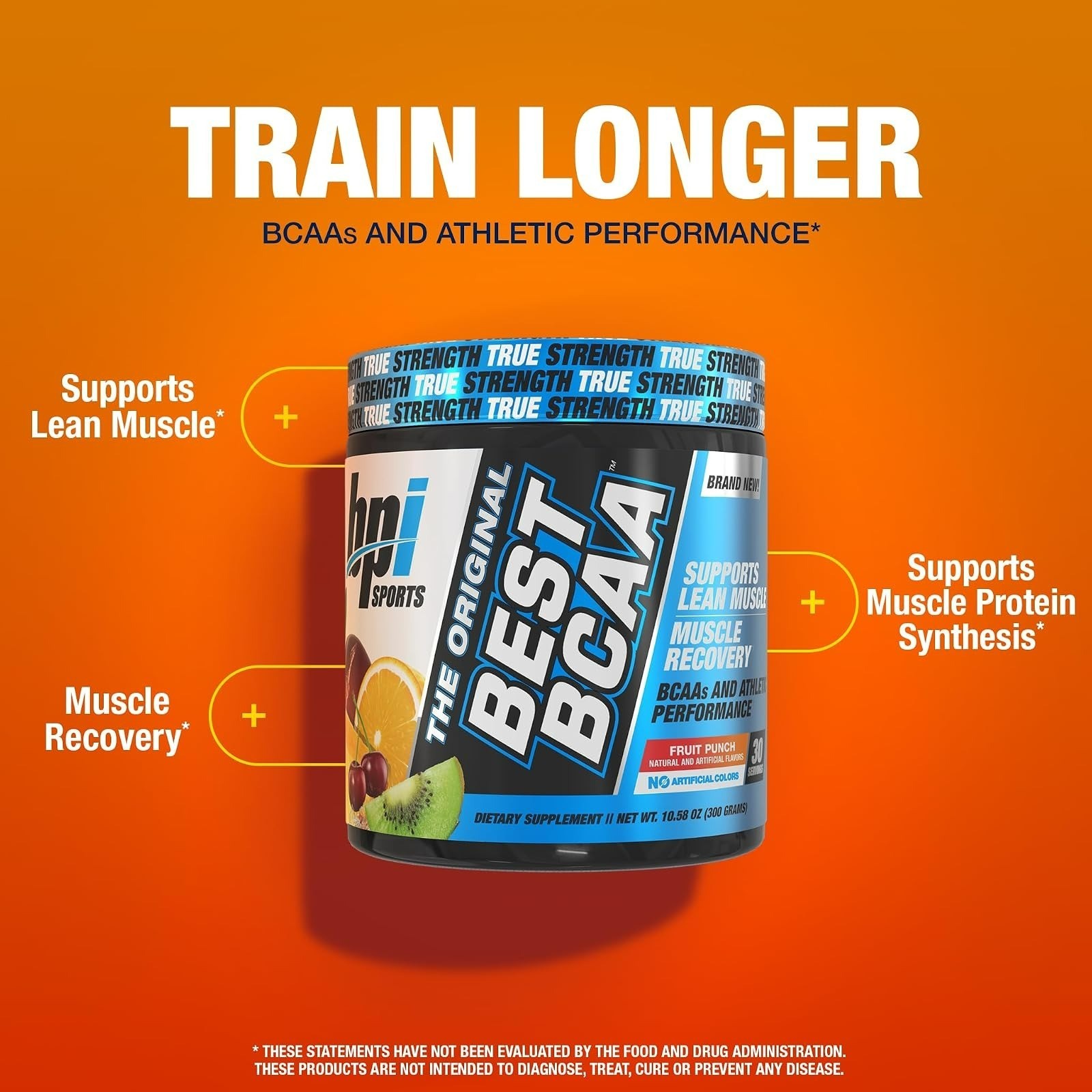 BPI Sports Best BCAA Powder – Hydration, Fruit Punch, 30 Servings
