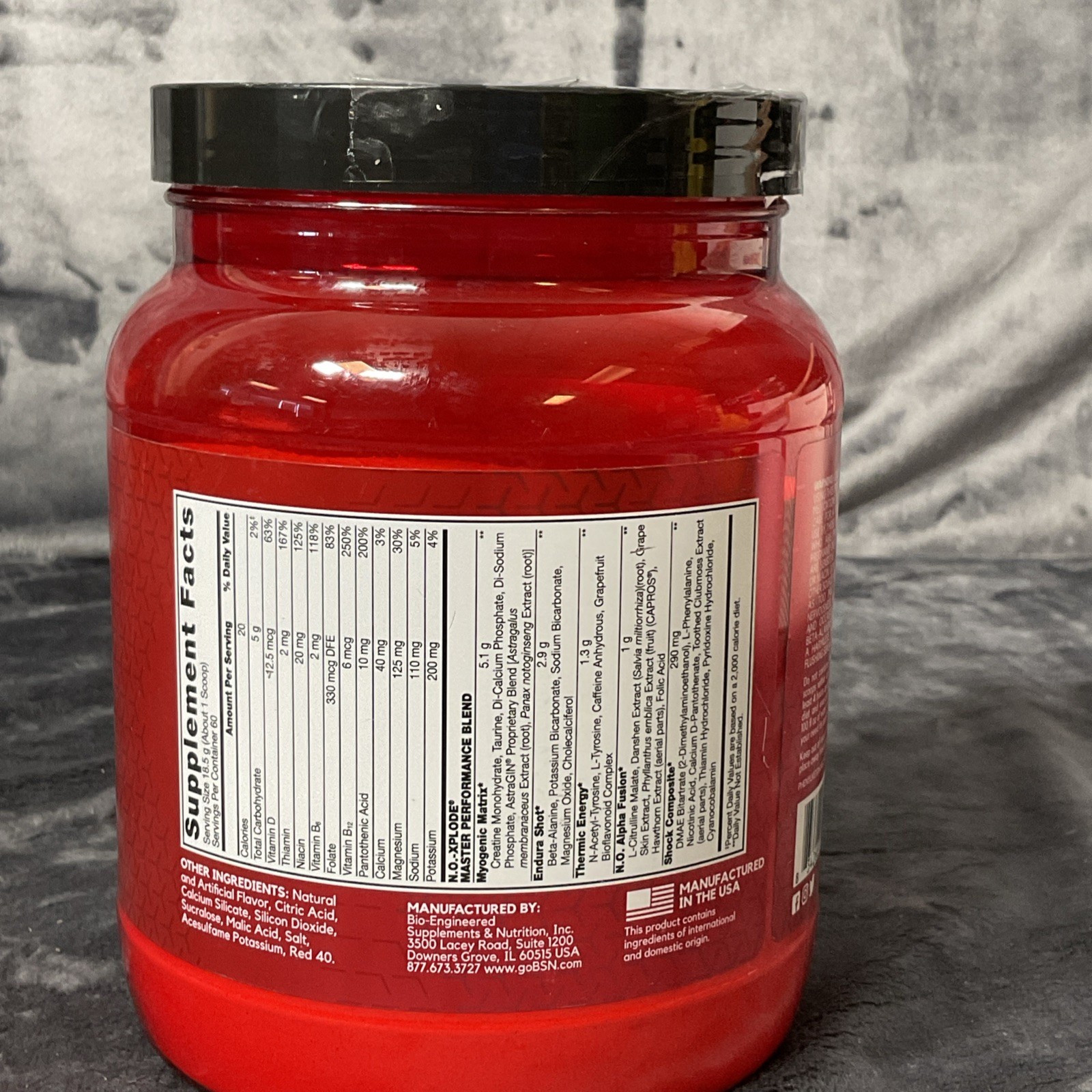 BSN N.O.-XPLODE Pre Workout Powder, Energy Supplement for Men and Women with Cre