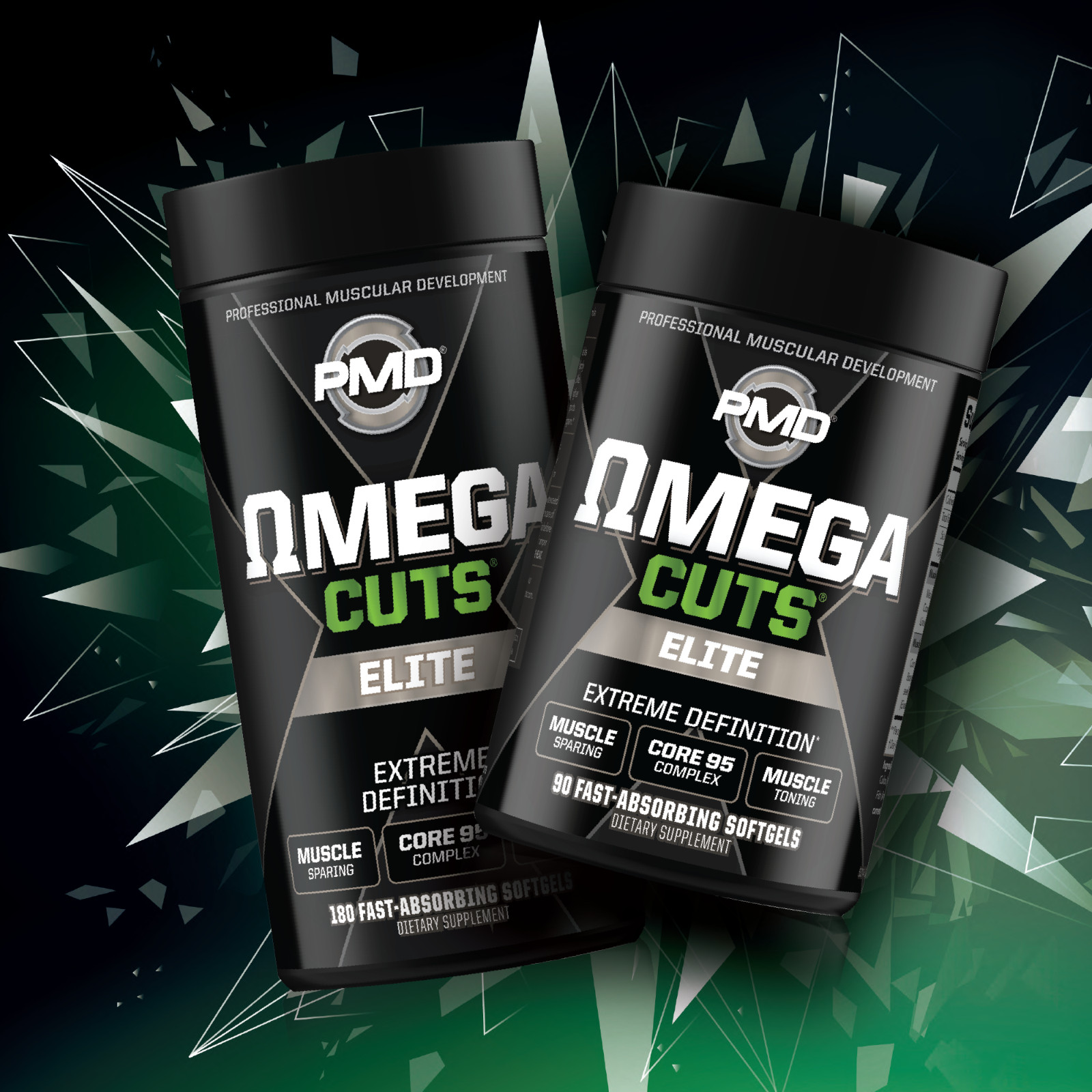 Omega Cuts Elite- Omega Fatty Acids & CLA for Muscle & Definition – 90 Softgels