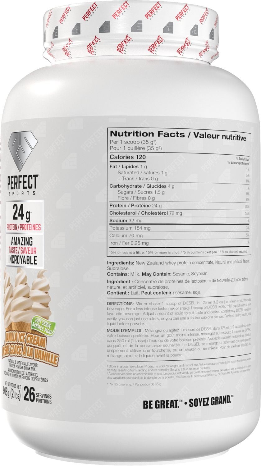 PERFECT Sports – DIESEL® New Zealand Whey Protein, Grass-Fed + Pasture-Raised Wh
