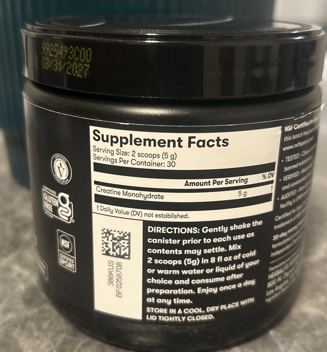 Creatine 5.3oz Unflavored to Support Muscle Ex 2/27