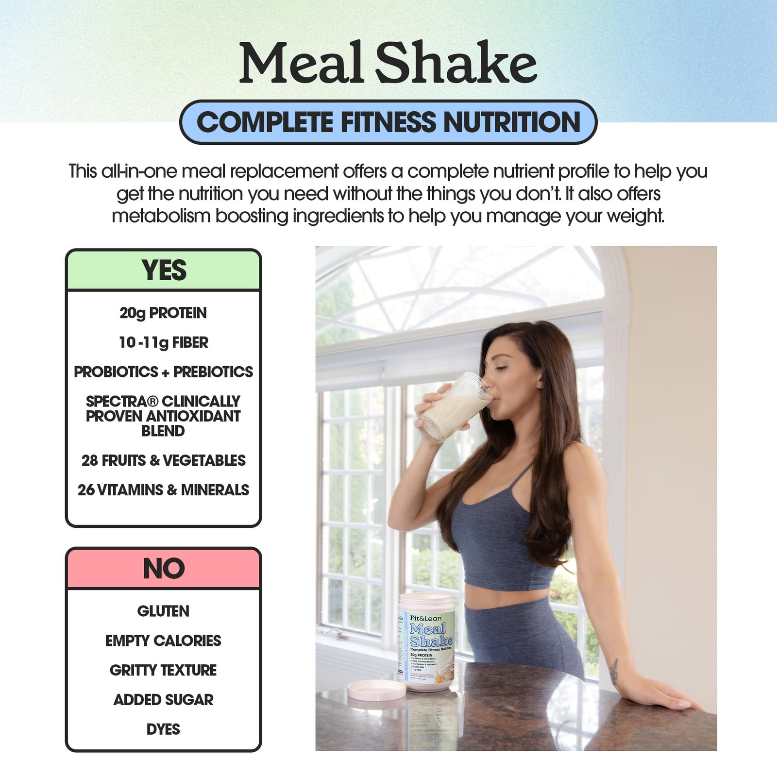 Meal Shake, Fat Burning Meal Replacement, Protein, Fiber, Probiotics, Strawberry