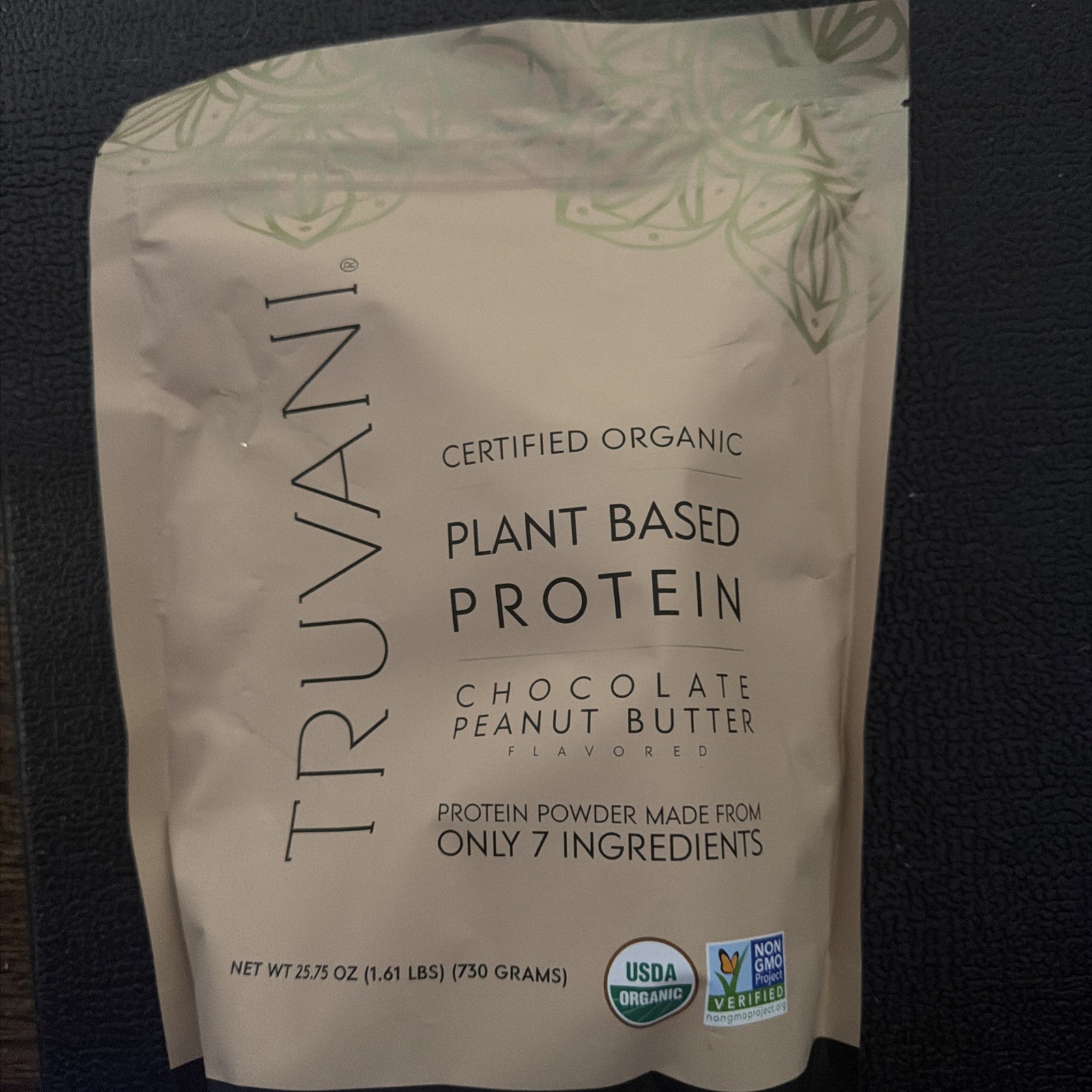 Truvani Organic Peanut Butter Chocolate Protein Powder, 25.75 oz