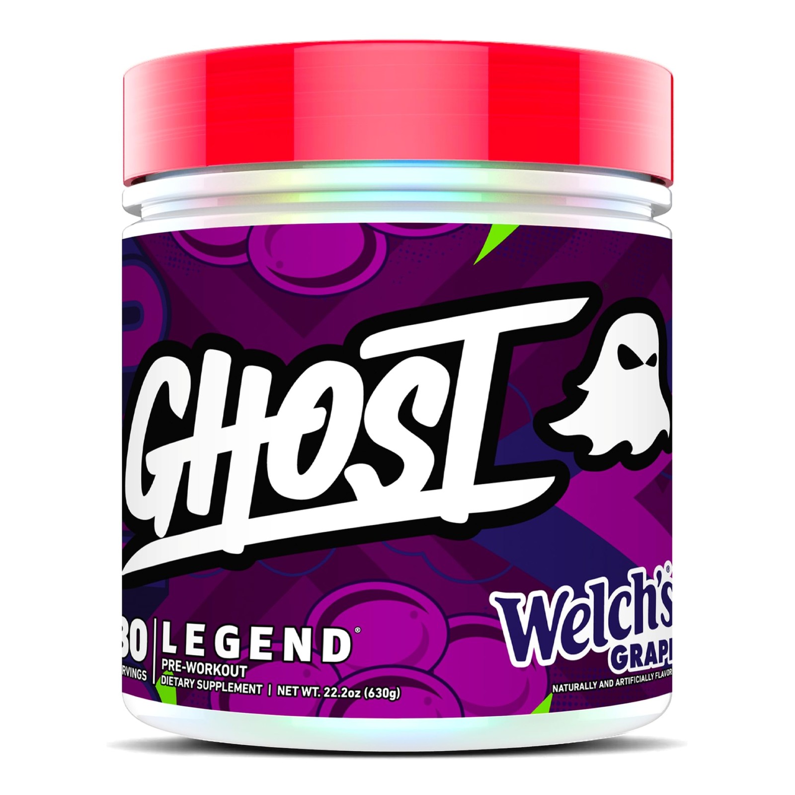 GHOST Legend Pre-Workout Powder, Welch’s Grape – 30 1.39 Pound (Pack of 1)