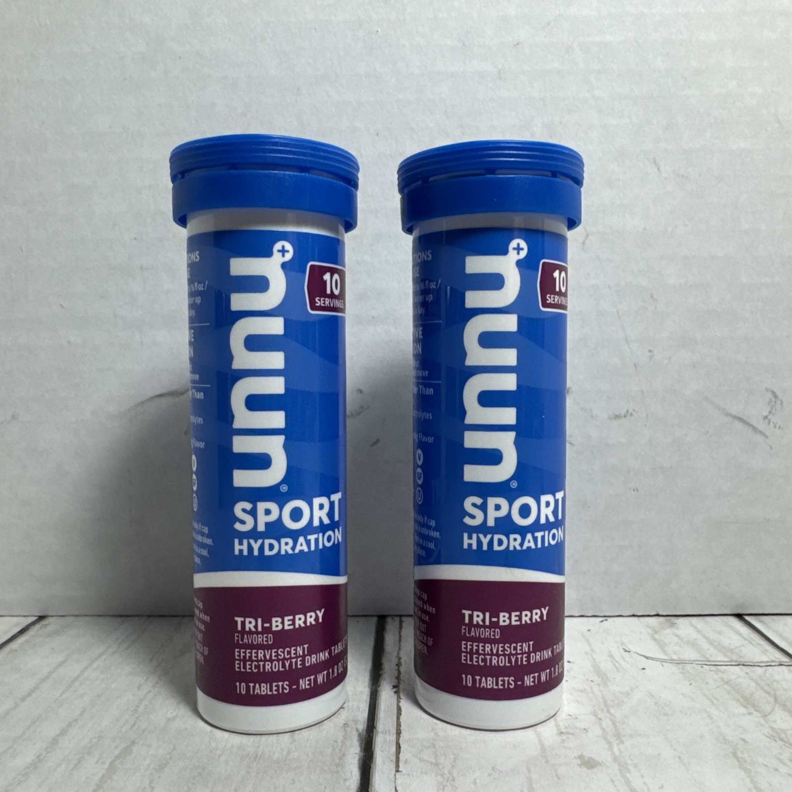 NUUN Sport Hydration Tri-Berry Flavor 2 Tubes 10 Tablets Each EXP 11/26 New