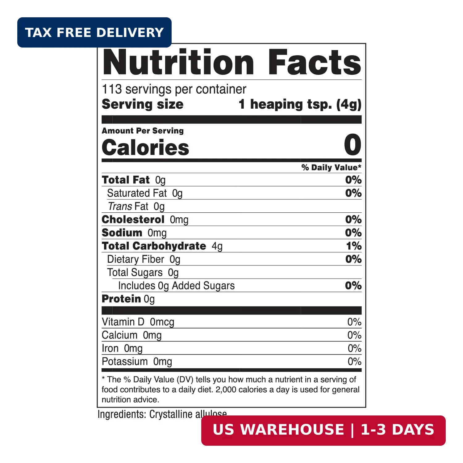 Nutricost Allulose Sweetener (1 LB) – KETO Sugar, 0 Calorie, Low Carb, Natural S