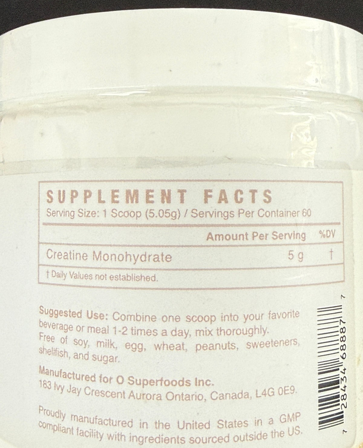 Karma Creatine Monohydrate Powder Supplement Supports Muscle Growth – 60 Serving