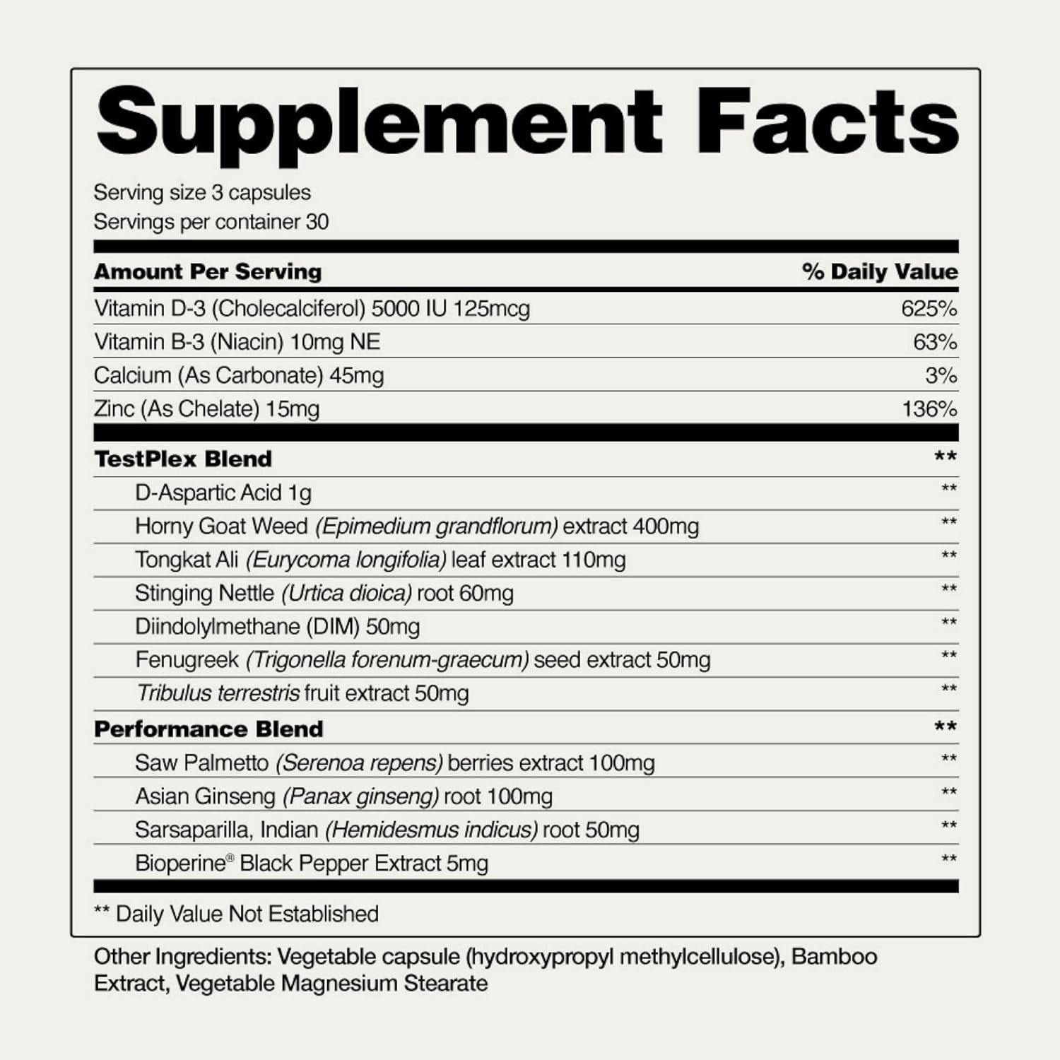 Nitric Oxide & Testosterone Booster for Men, L Arginine, L Citrulline 60 & 90