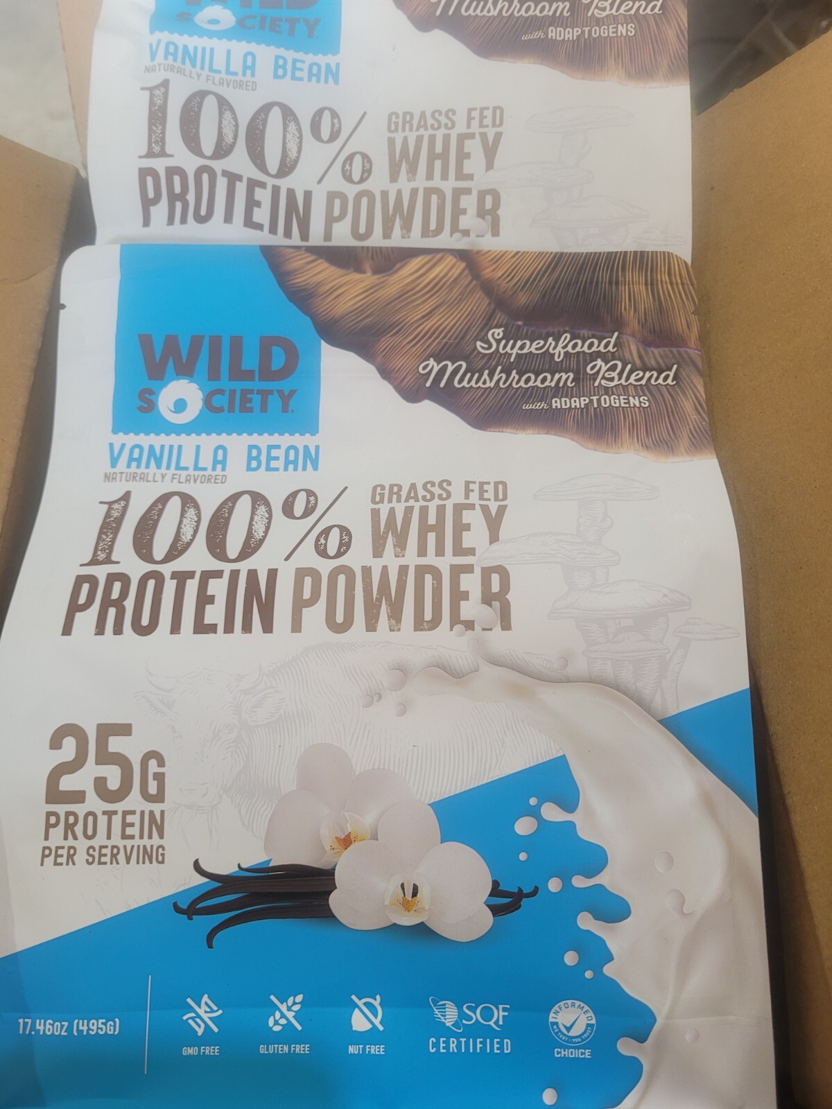 Wild Society Clear Whey Protein + Electrolytes 17.46oz Vanilla Bean QTY 2