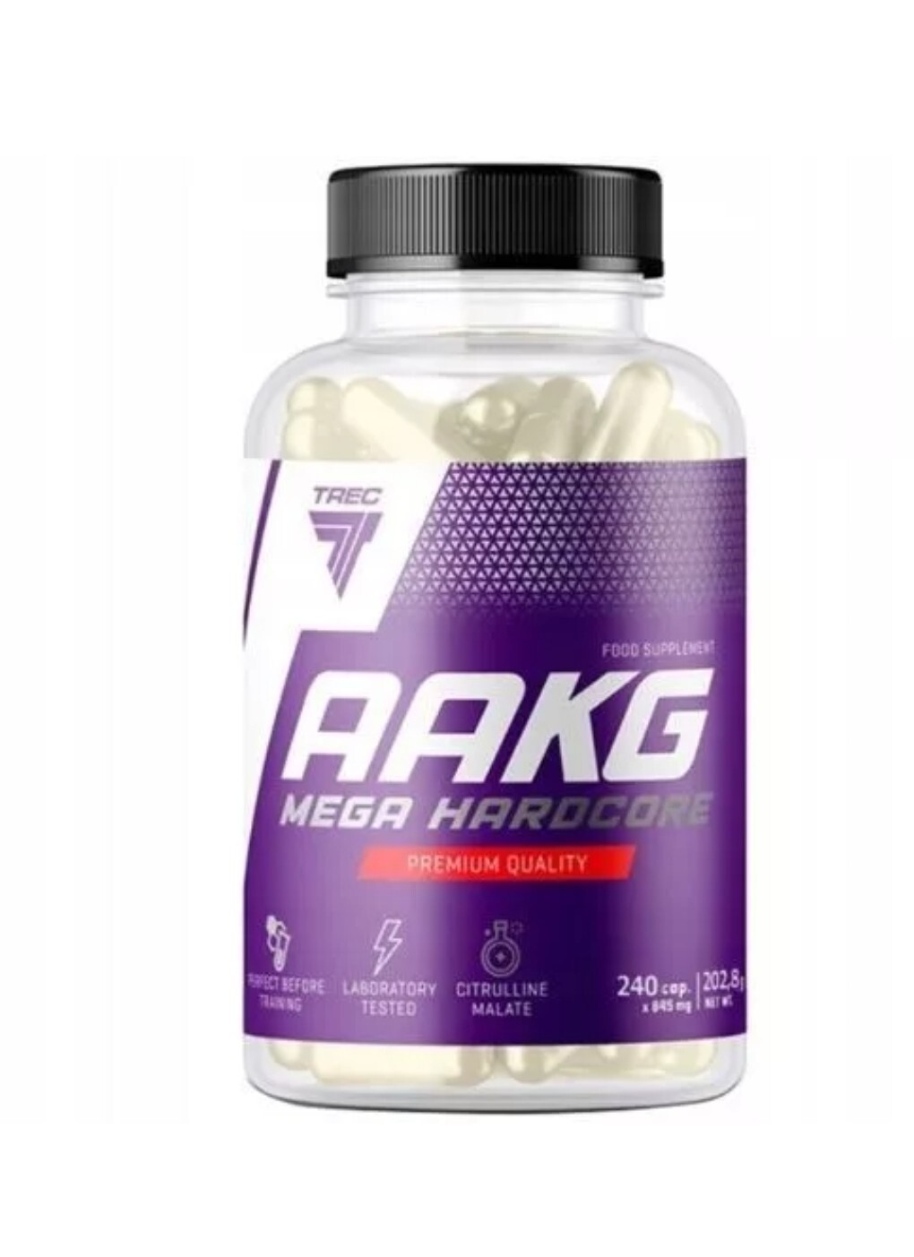 TREC AAKG MEGA HARDCORE 240 caps. arginine+citrulline, nitric oxide