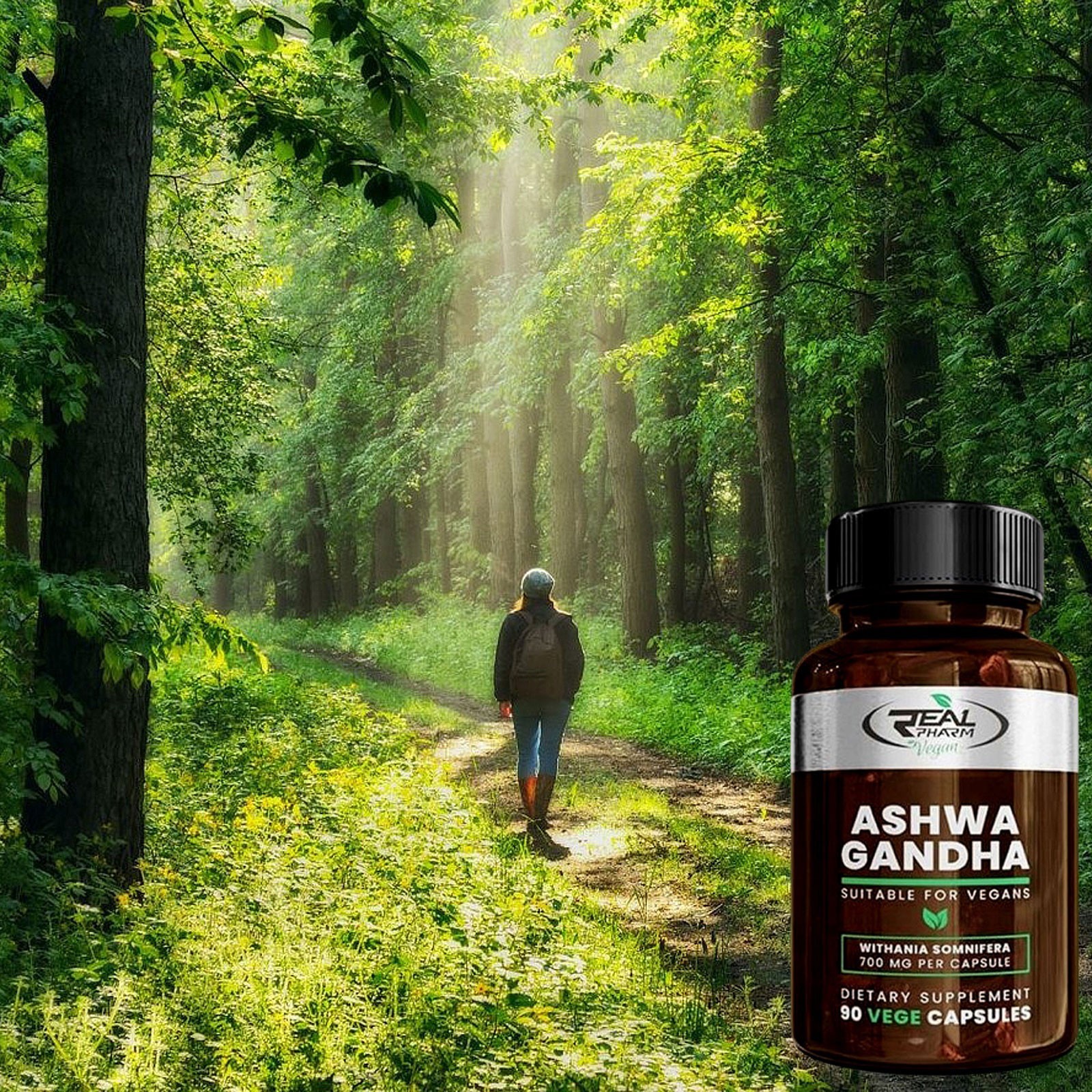 Ashwagandha 700mg – 90 Vegan Capsules – Stress Relief, Sleep, Energy & Libido