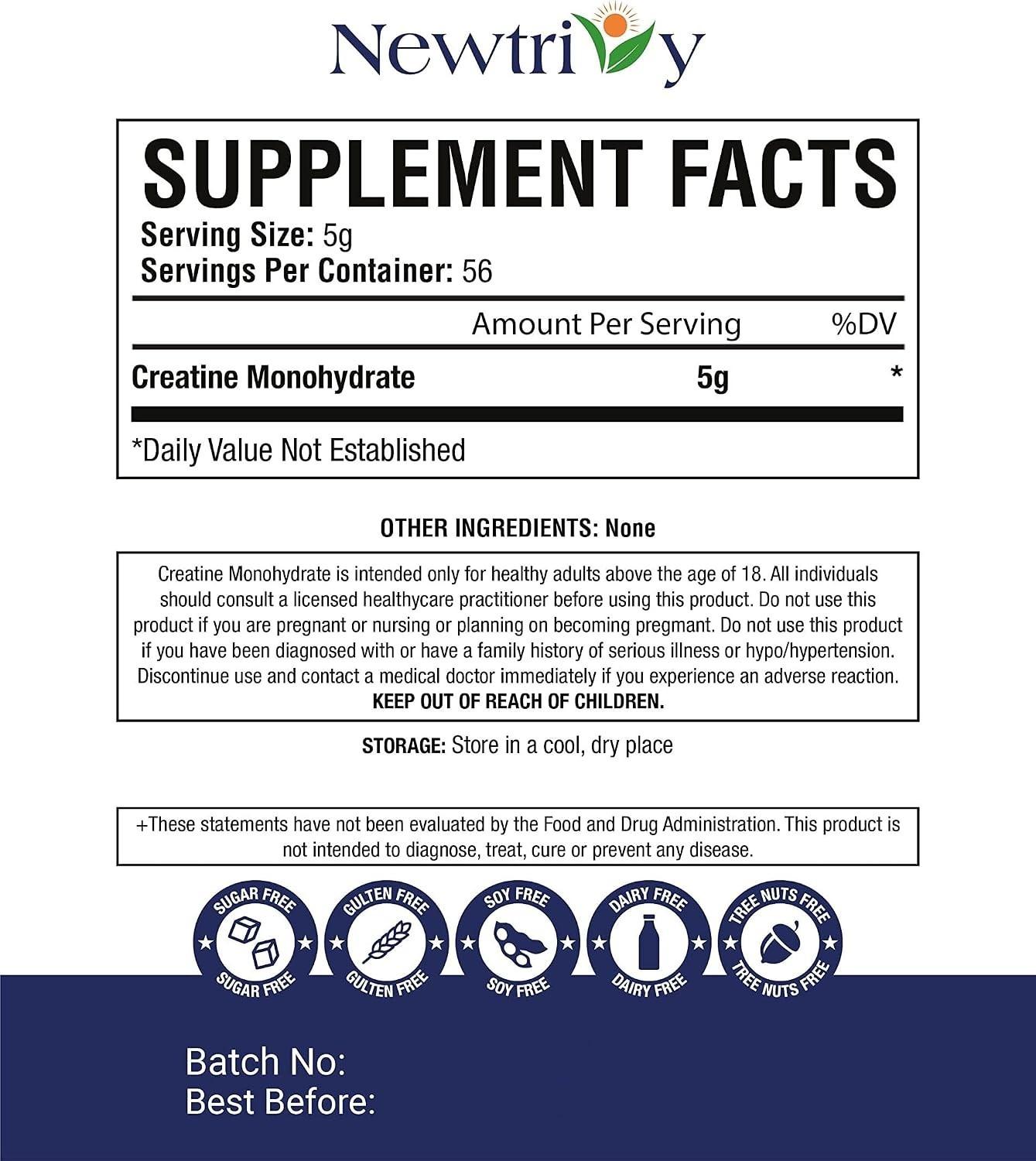99.9% Pure Micronized Creatine Monohydrate Powder – 280g Unflavored, 56 Servings