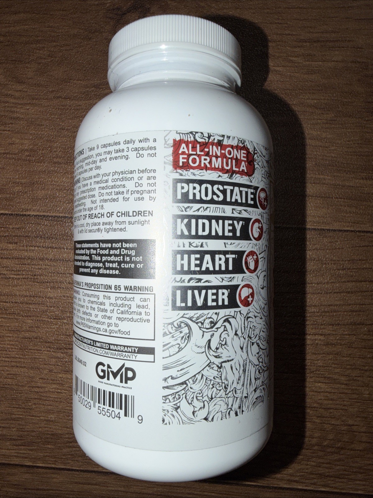 5% Nutrition Rich Piana LIVER AND ORGAN DEFENDER 270 Caps PCT Support