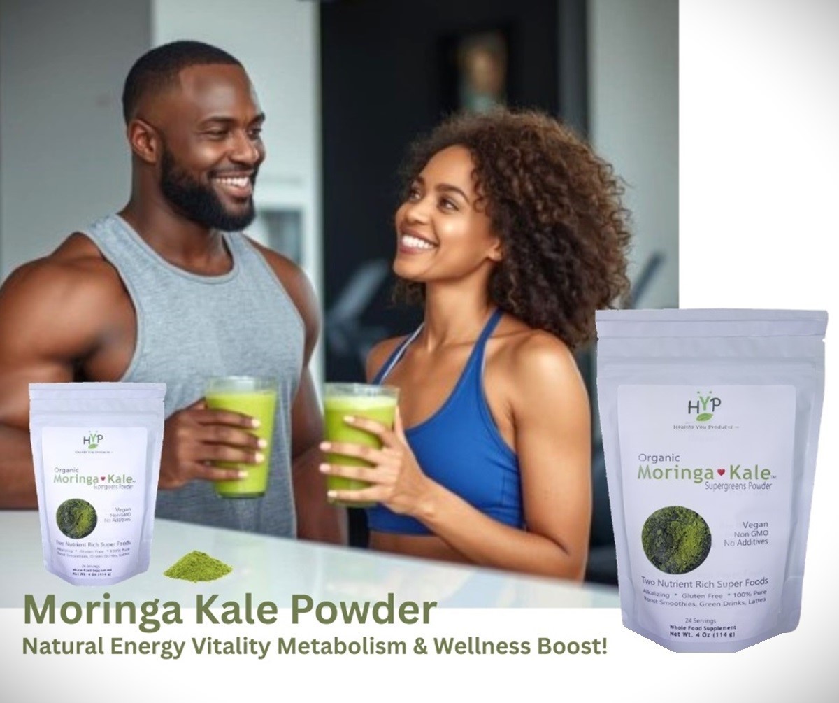 ORGANIC MORINGA & KALE POWDER COMBO – Energy Endurance Vitality – 4 oz Pure