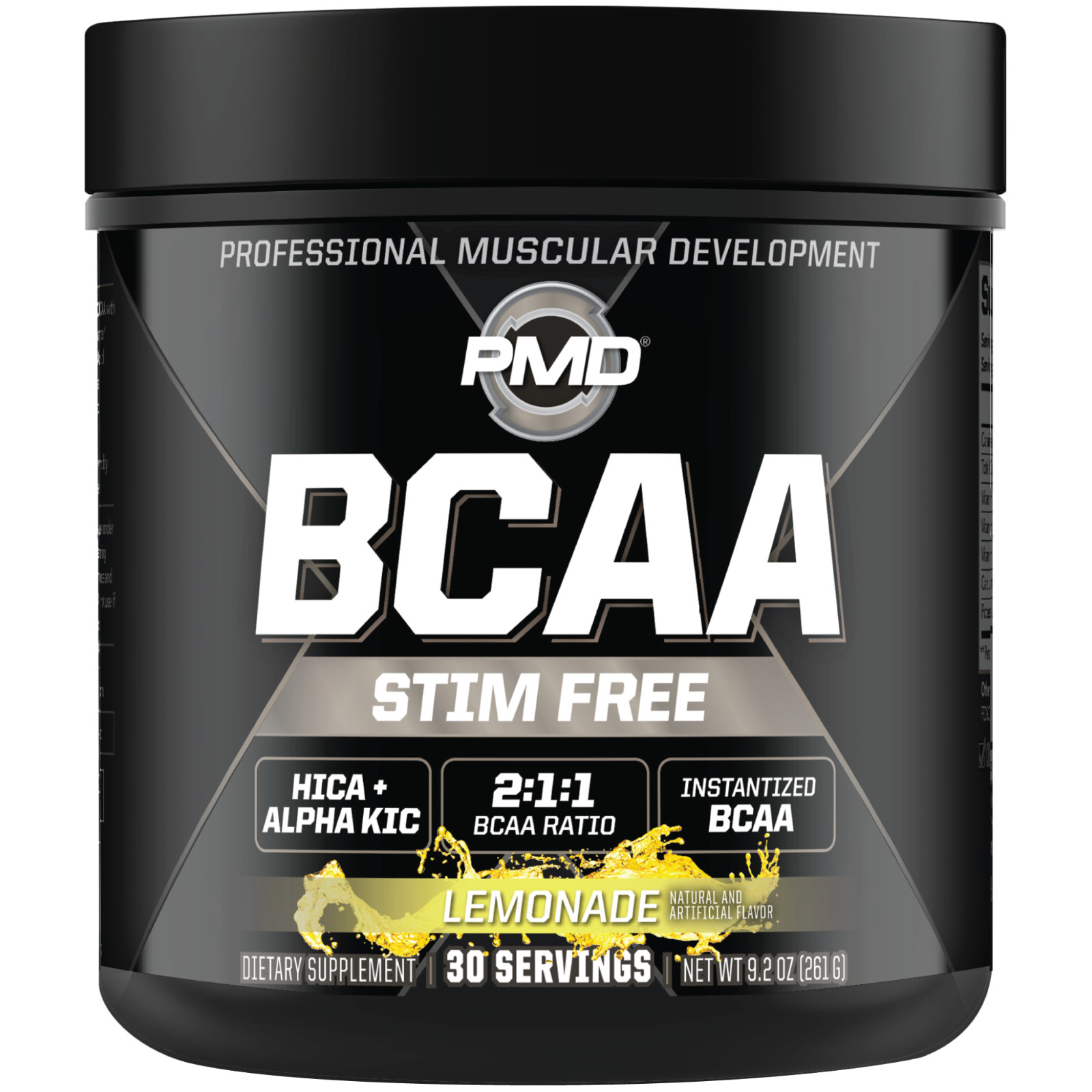 PMD BCAA Stim-Free Amino Acids for Performance & Recovery – Lemonade (30 Serve)