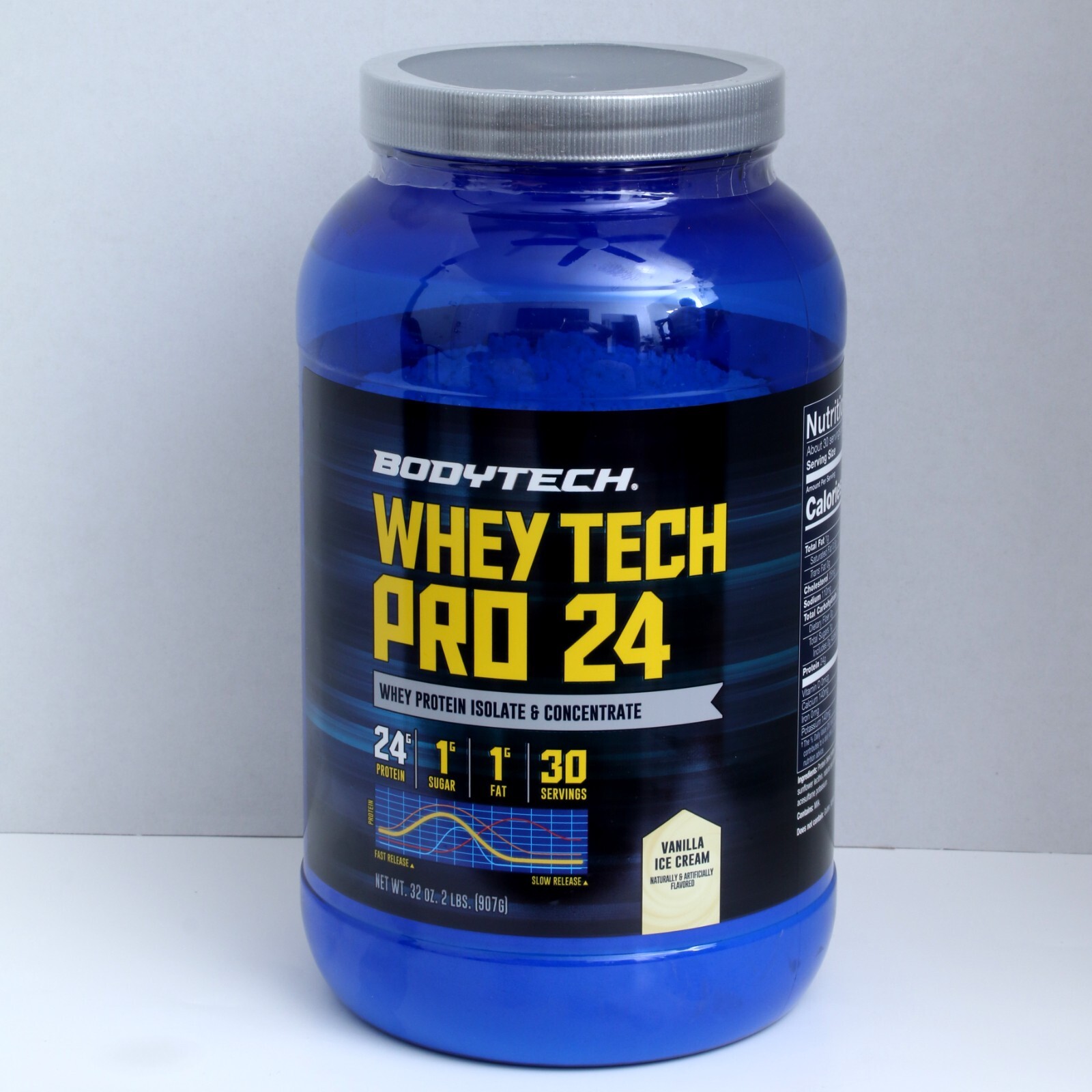 Whey Tech Pro 24 Whey Protein Isolate & Concentrate – Vanilla Ice cream (2 lbs)