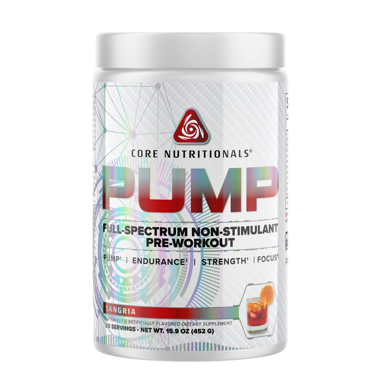 Core Nutritionals Pump Full-Spectrum Non-Stimulant Pre-Workout, with N03T Nit…