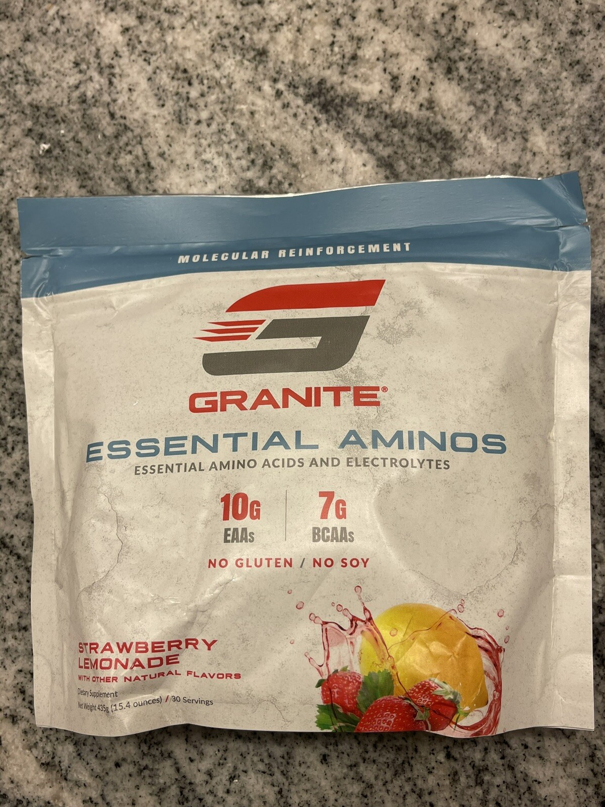 Granite® Essential Amino Acids + Branched Chain + Electrolytes (Strawberry-lemon