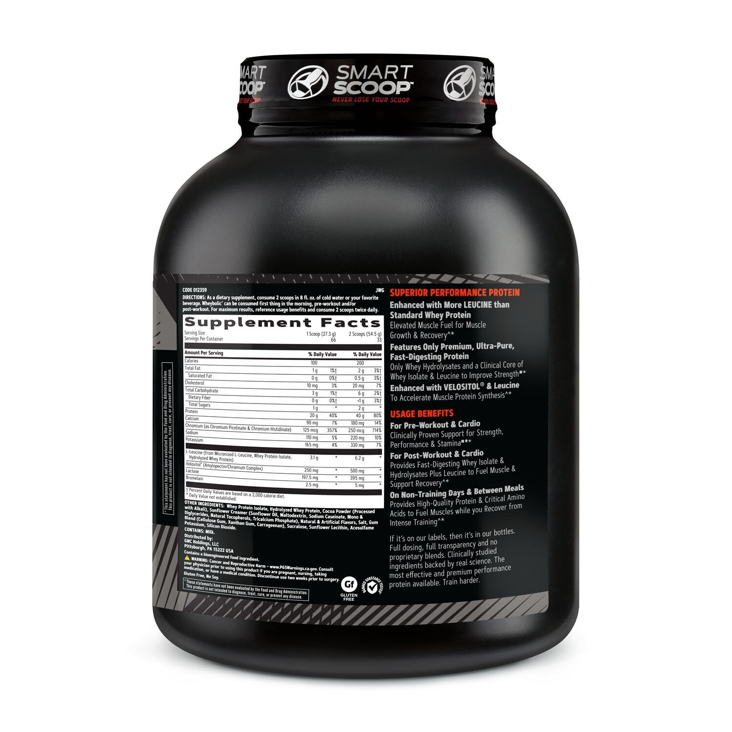 GNC Amplified Wheybolic 4 LBS Chocolate Fudge