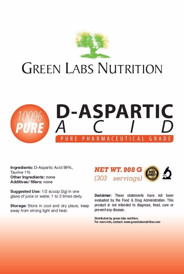 D-Aspartic Acid (DAA) Pure Powder 2lbs. 908g Men`s Testosterone Hormone Booster