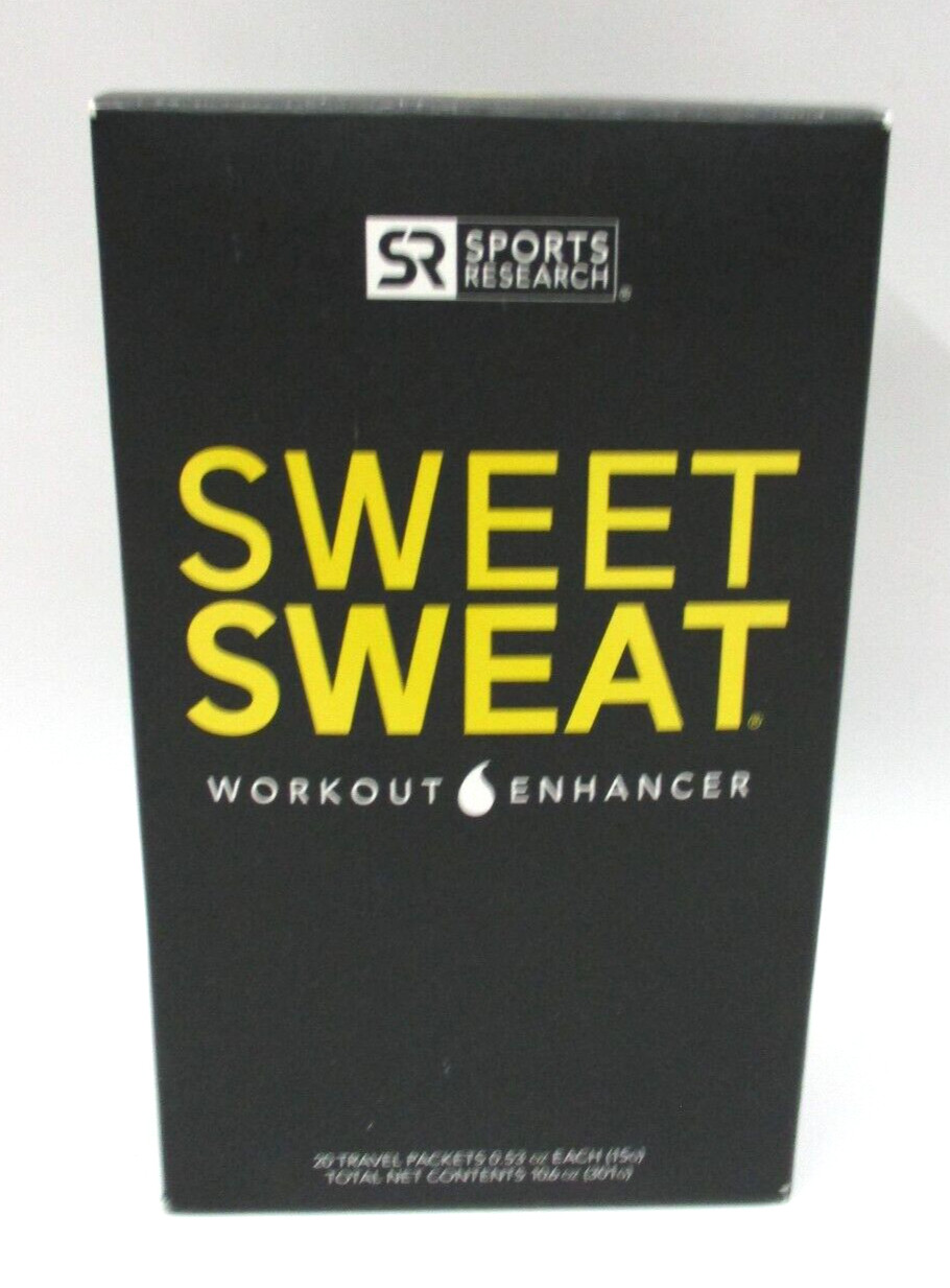 Sports Research Sweet Sweat Workout Enhancer Gel – 20 travel pkts – 15g ea – NEW