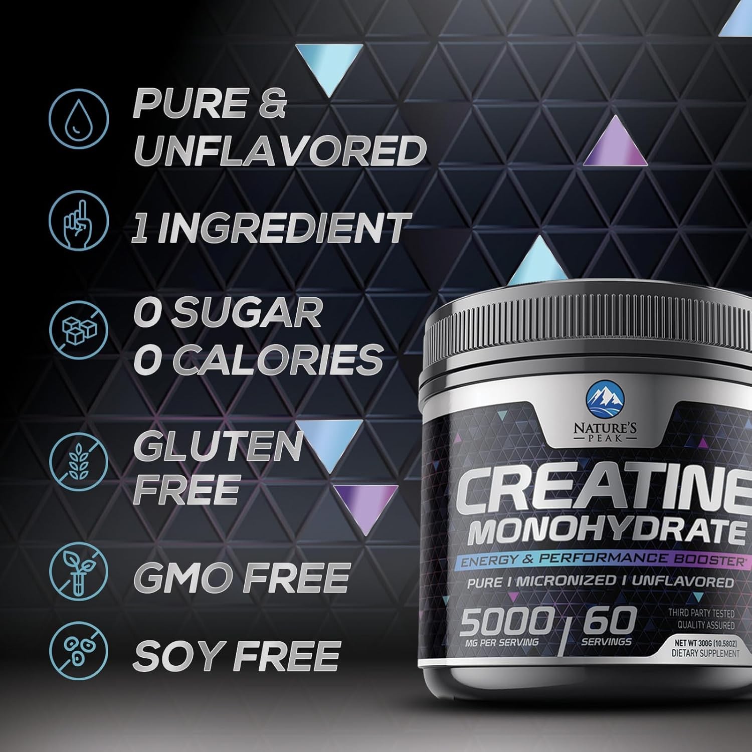 Creatine Monohydrate 5000Mg per Serving – Pure Micronized Creatine Powder Supple