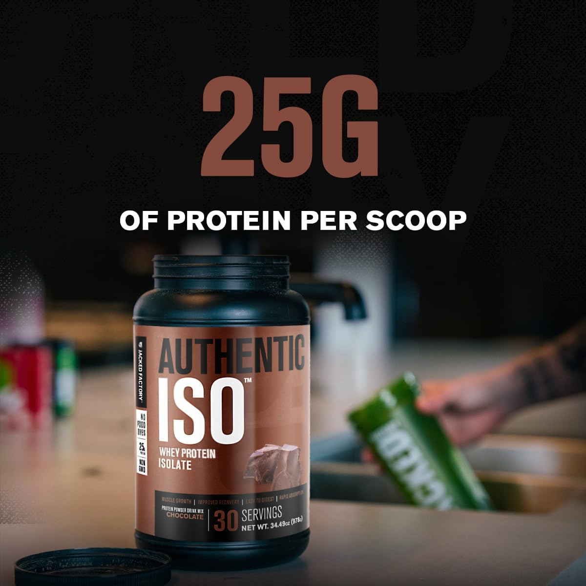 Authentic ISO Whey Protein Isolate Powder – Low Carb, Non-Gmo Muscle Building Pr