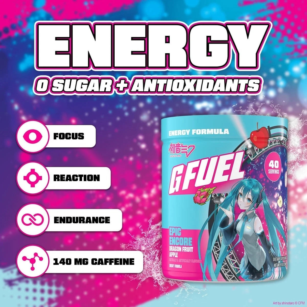 GFUEL Hatsune Miku Epic Encore Collector’s Box COMPLETE