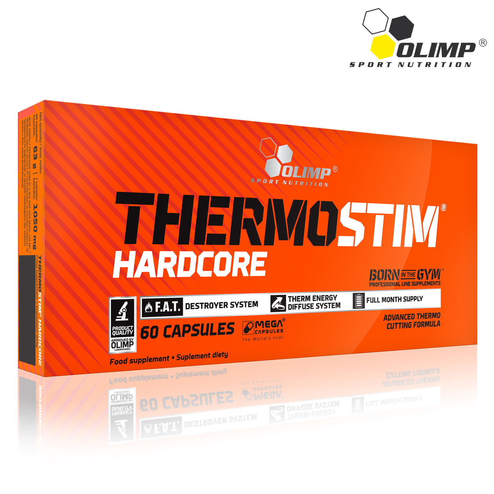 Thermostim Hardcore 30-210 Capsules Thermogenic Fat Burner Ripped Shredded Look