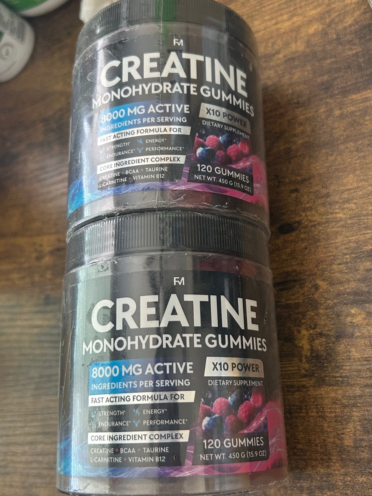 Fm Creatine Monohydrate Gummies 8000mg Active 120 Gummies Exp 3/27