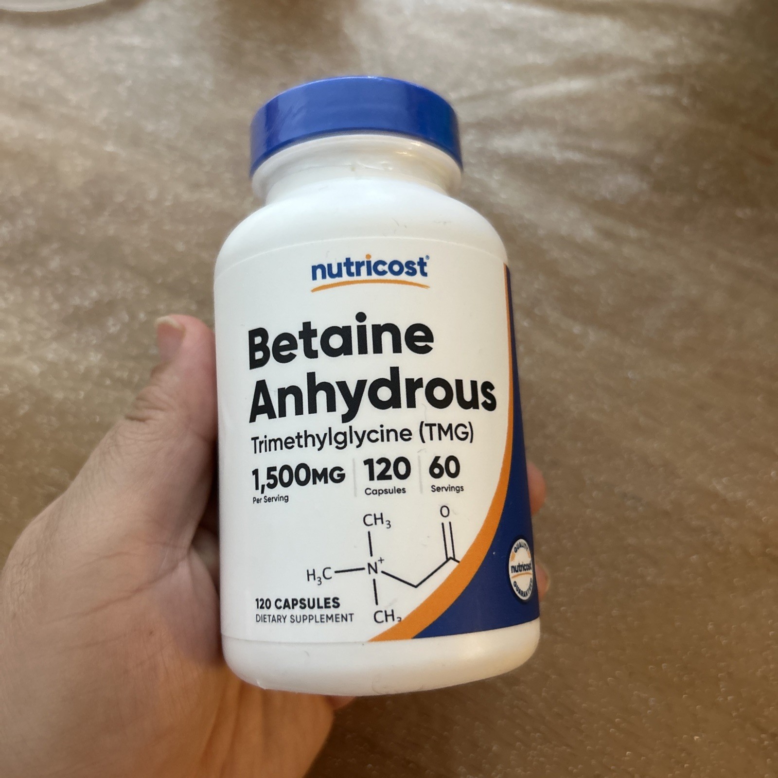 Nutricost Betaine Anhydrous 1500mg, 60 Servings Exp 06/2028