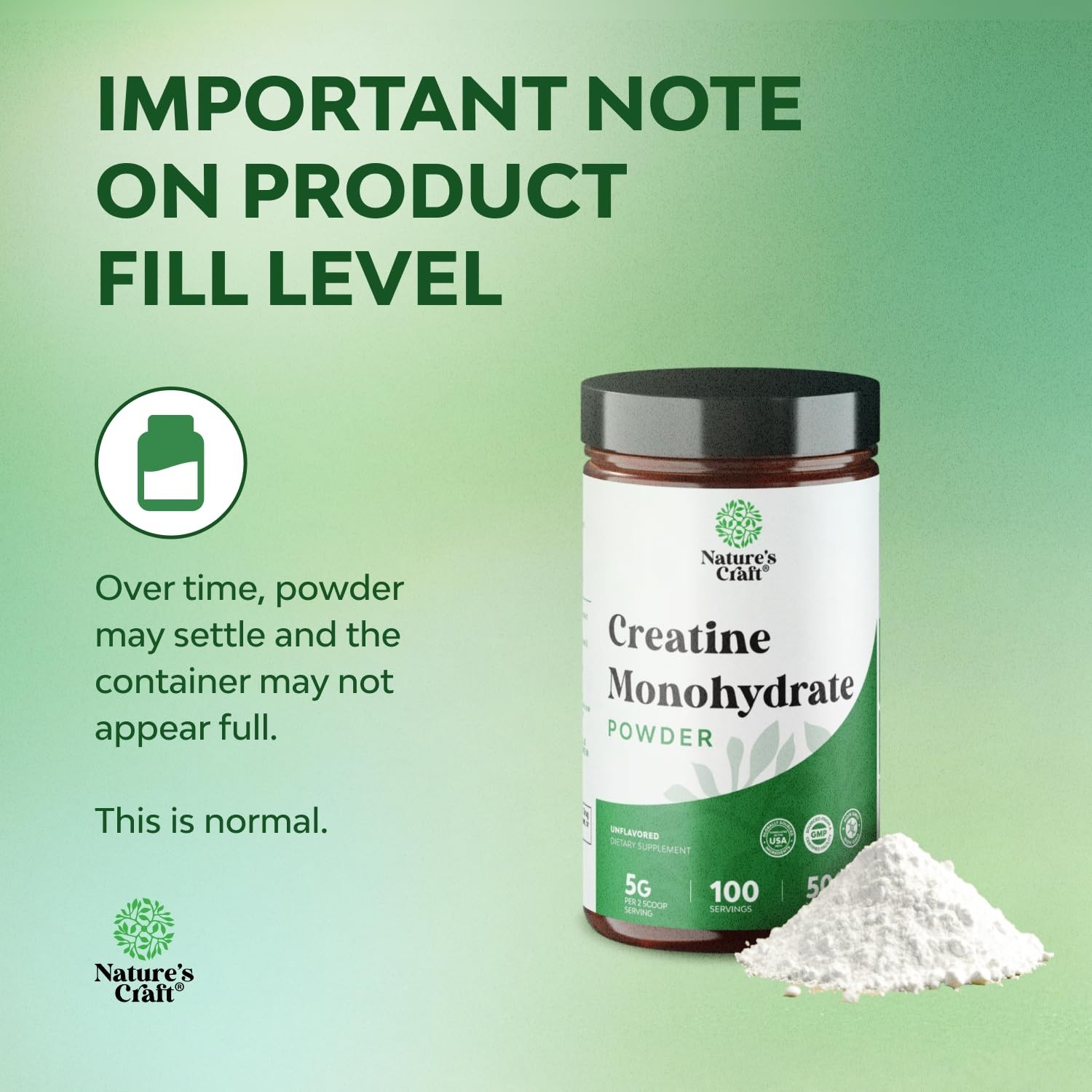 Pure Micronized Creatine Monohydrate Powder – Unflavored Muscle Growth & Recover