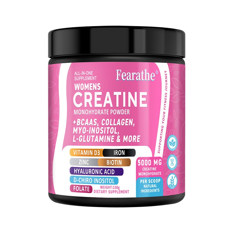 Creatine Monohydrate Powder for women, with biotin HYALURONIC ACID, L-GLUTAMINE