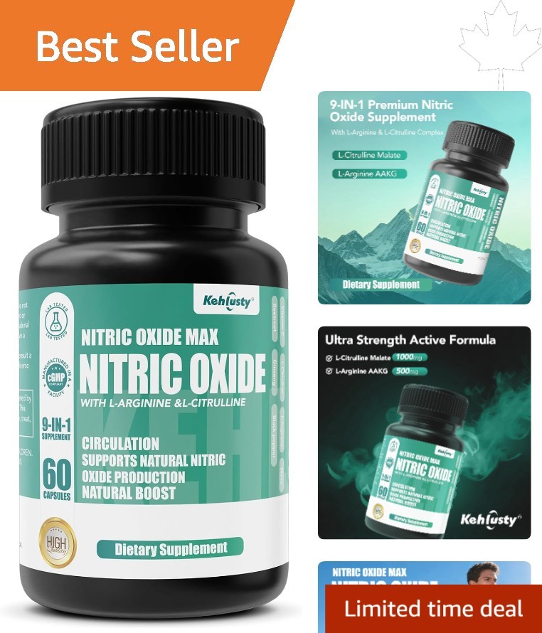 Ultimate Muscle Pump & Energy Booster – 7-in-1 Nitric Oxide Capsules, 60 Count