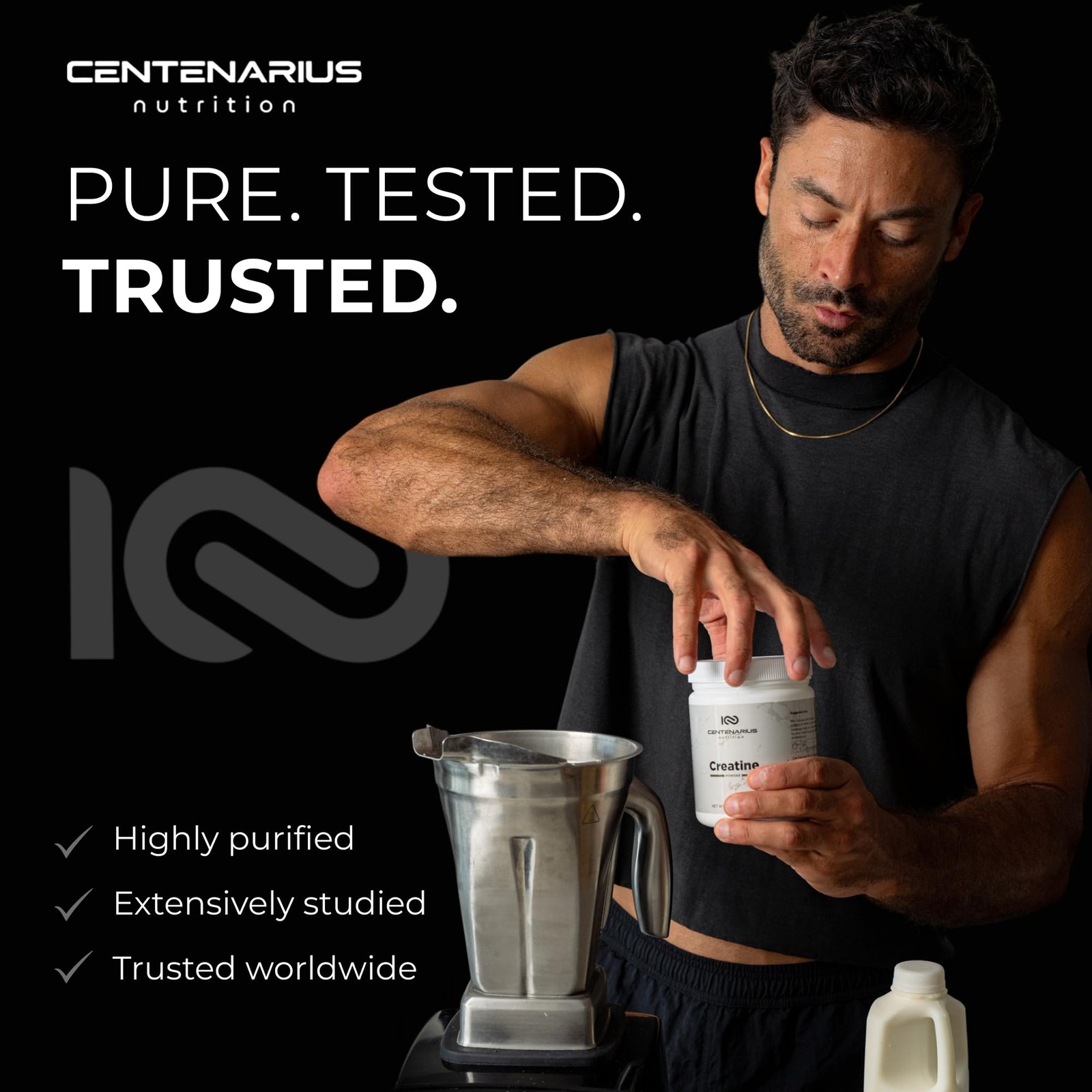 Monohydrate Powder Unflavored 300g, Micronized Creatine Supplement for Men women
