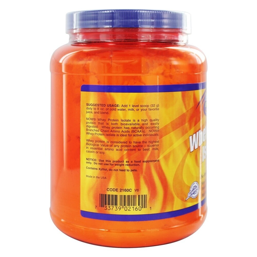 NOW Foods Whey Protein Isolate Vanilla, 1.8 lbs.