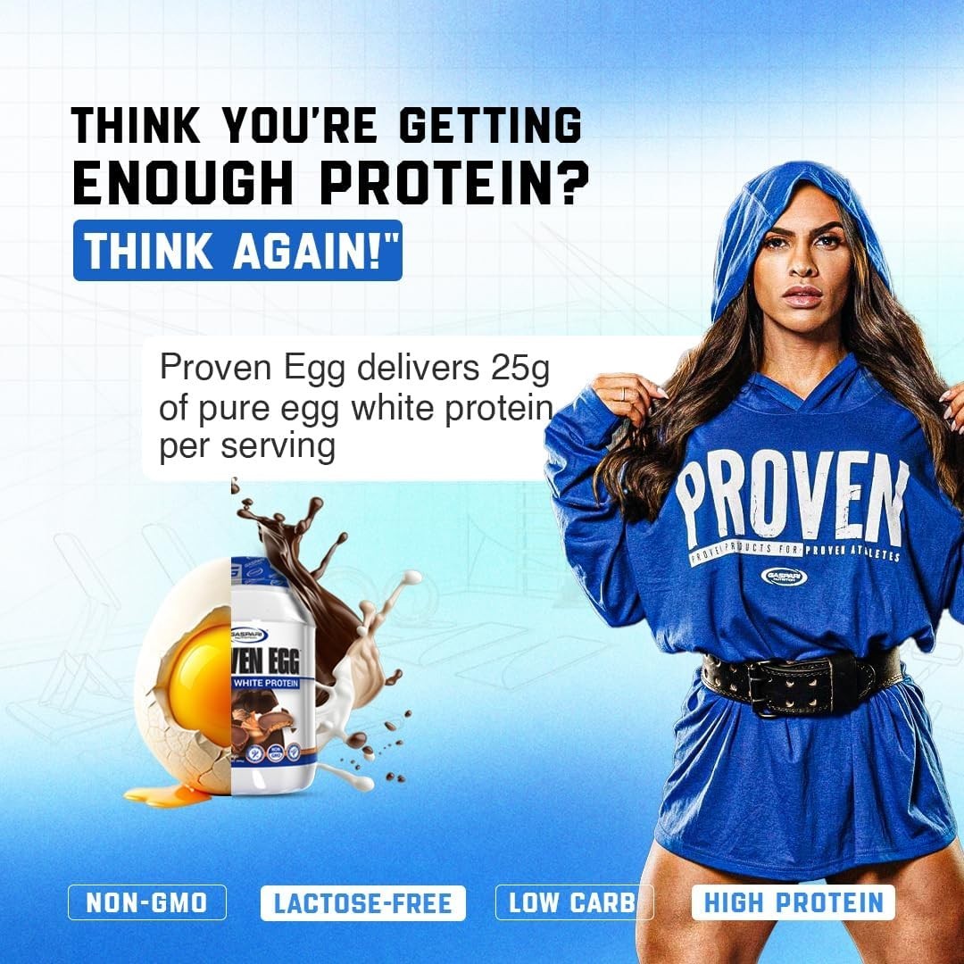 Proven Egg 100% Egg White Protein, 25g Protein, Keto Friendly – 1lb Chocolate