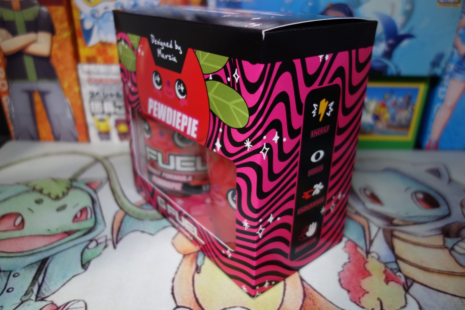 Marzia Pewdiepie Lingonberry G fuel Collector’s Box Brand New On Hand!