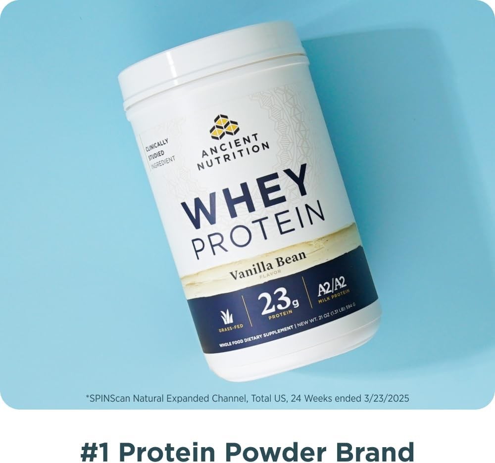Grass Fed Whey Protein Vanilla Bean A2/A2 Milk Protein Collagen Peptides