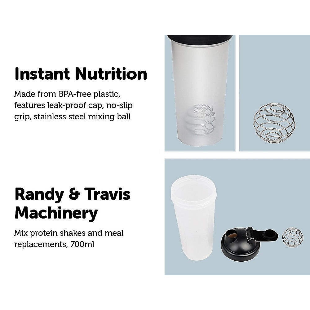 NNEDSZ 10x 700ml GYM Protein Supplement Drink Blender Mixer Shaker Shake Ball Bo