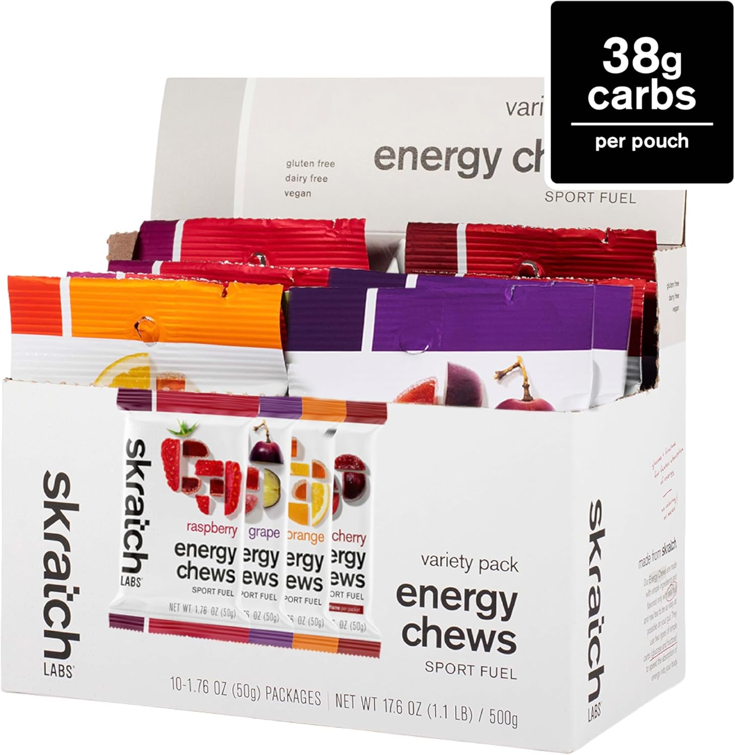 Energy Chews | Gummies for Running, Cycling & Endurance Quick Carbs for Athletes