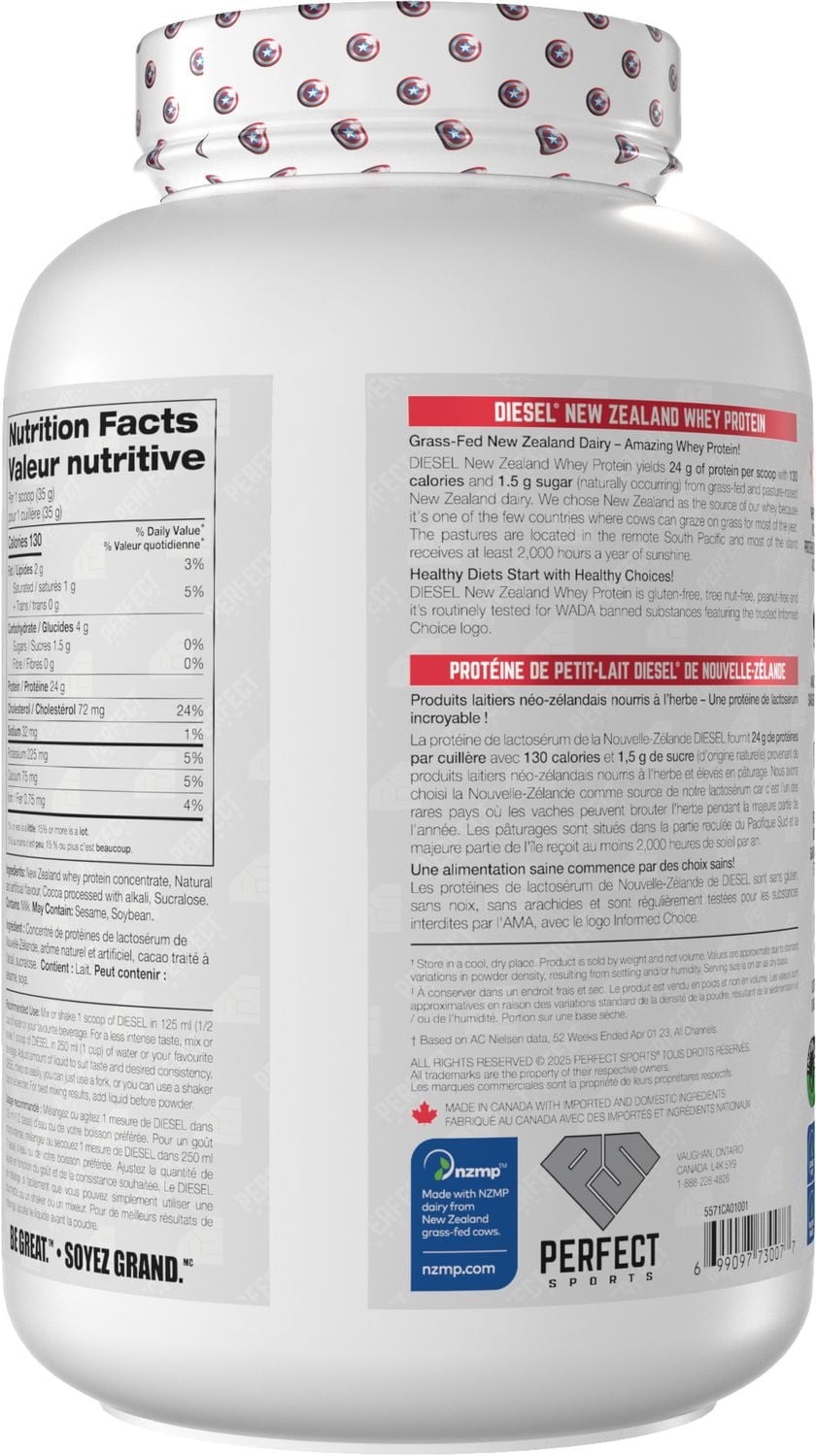PERFECT Sports – DIESEL New Zealand Whey Protein, Grass-Fed + Pasture-Raised Whe