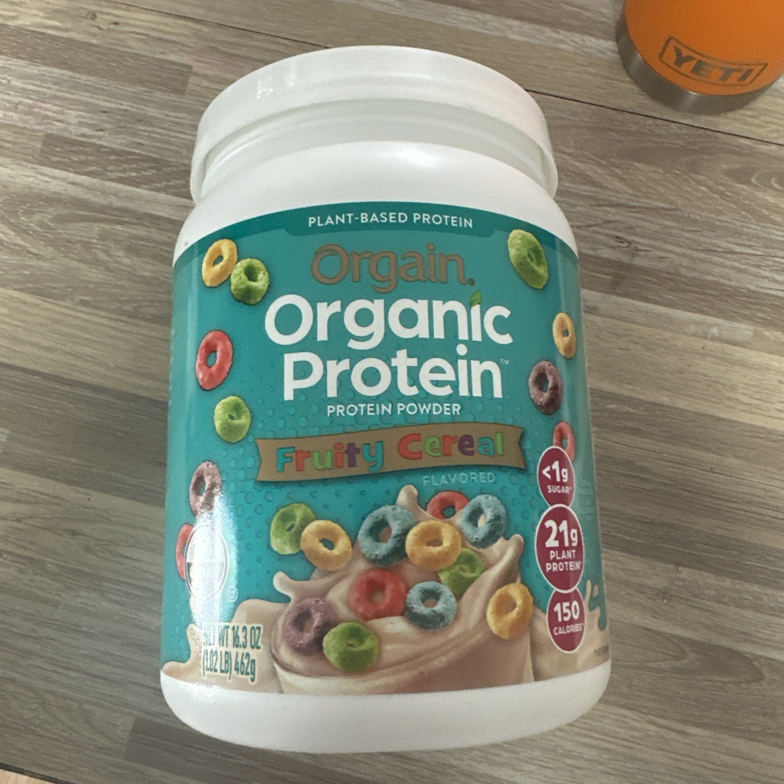 Orgain Organic Plant Based Protein Powder Fruity Cereal Flavor 16.3oz