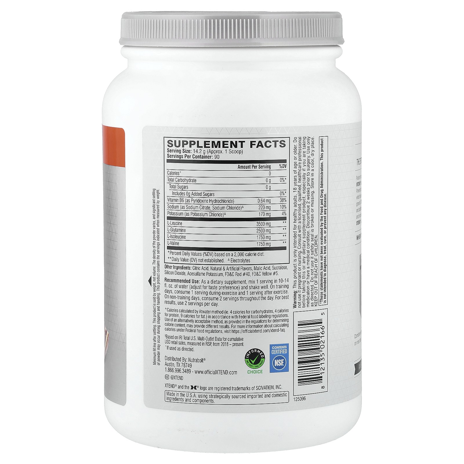 7G BCAA, Italian Blood Orange, 2.82 lbs (1.28 kg)