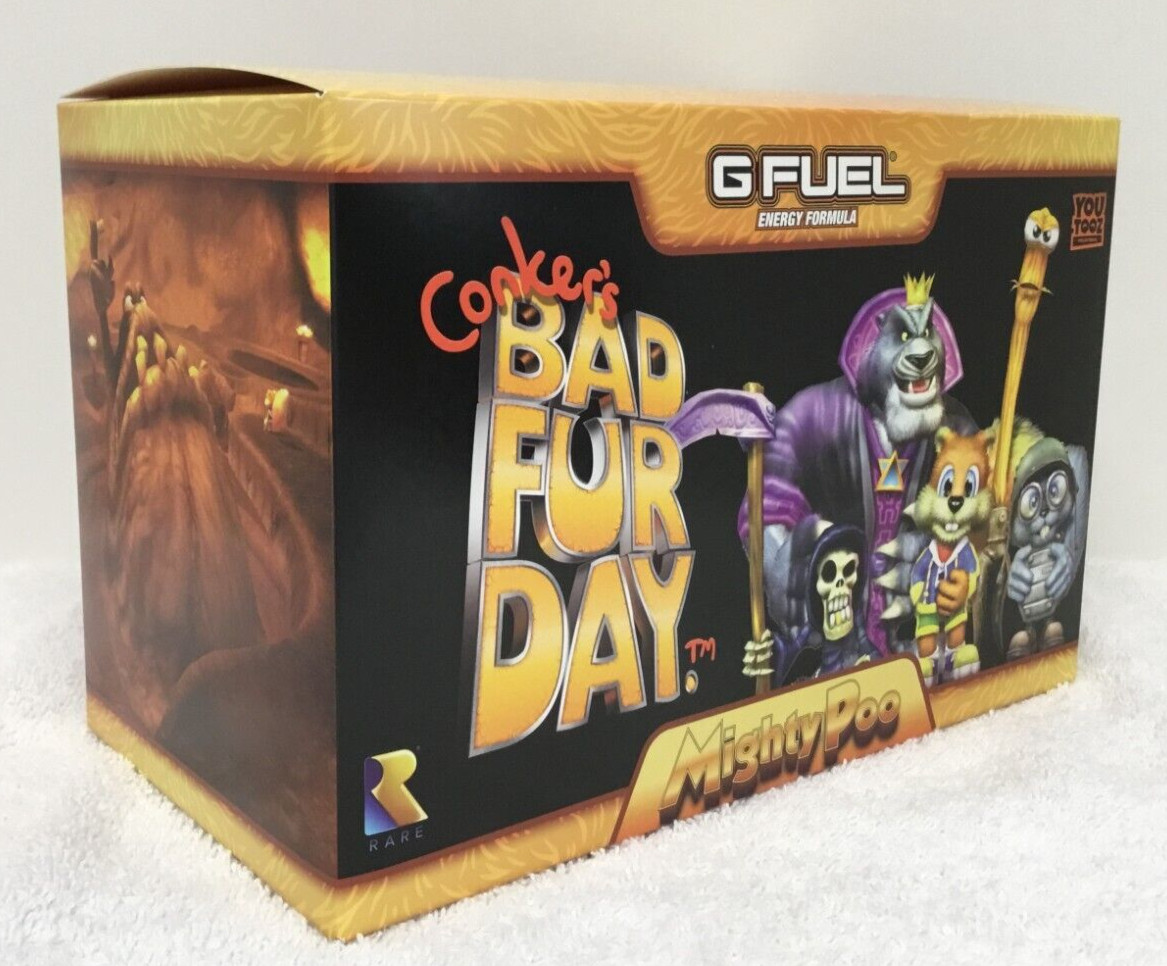 GFUEL – *NEW* Limited Edition Conker’s Bad Fur Day: Mighty Poo Collectors Box