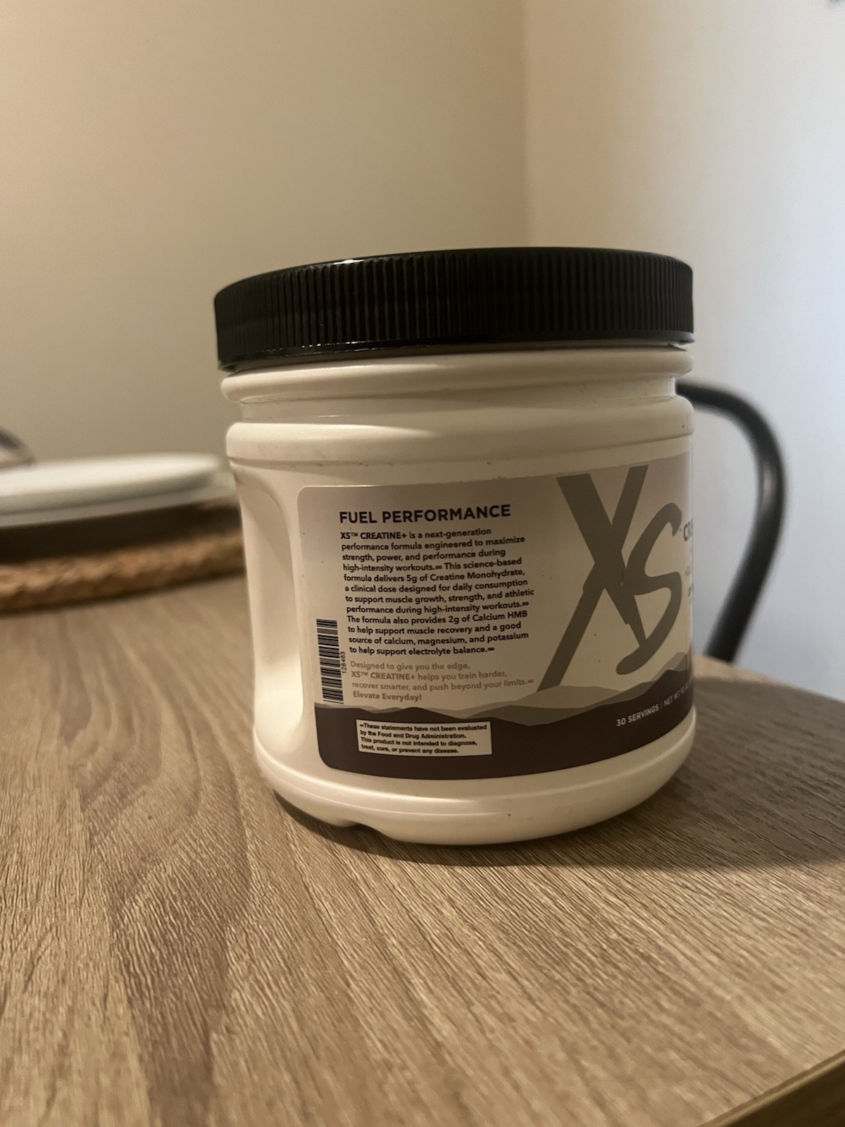 XS Creatine Monohydrate + Calcium HMB Electrolytes Unflavored Powder 10 oz