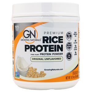 Growing Naturals Premium Rice Protein Original Unflavored 459 grams