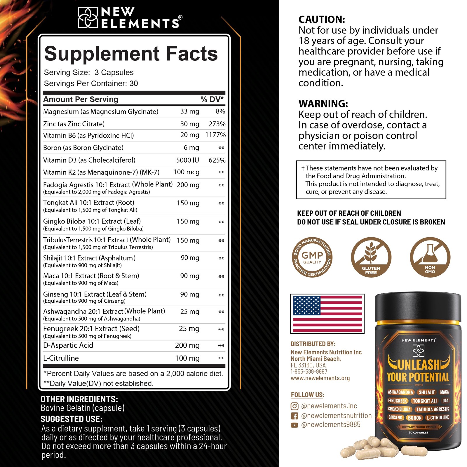 Natural Testosterone Booster Supplement for Men – Test 90 Count (Pack of 1)