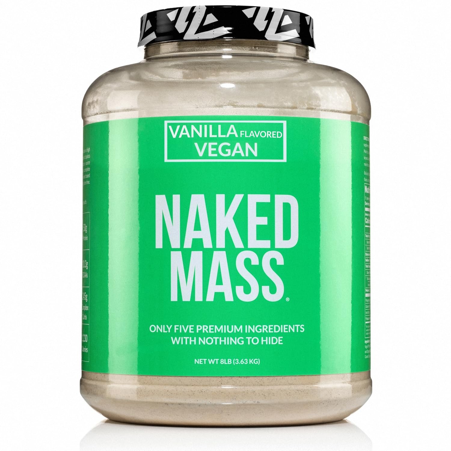 Mass – Vanilla Vegan Weight Gainer – 1,230 Calories, Non-GMO, Soy & Gluten Free